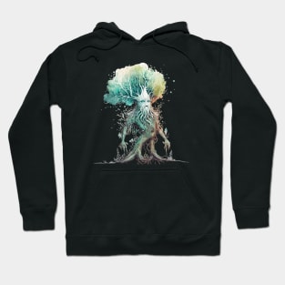 Tree Ent - Watercolor Art - White - Fantasy Hoodie